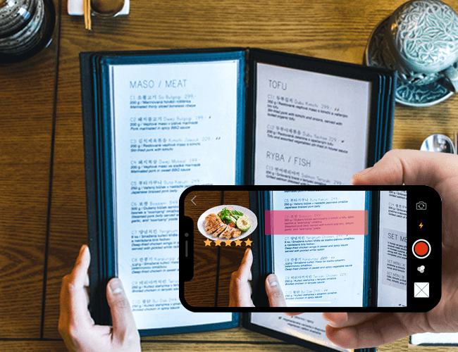 SCINF restaurant augmented reality experience